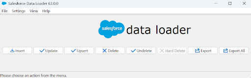 Launch Salesforce Data Loader