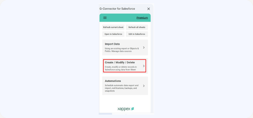Create/Modify/Delete