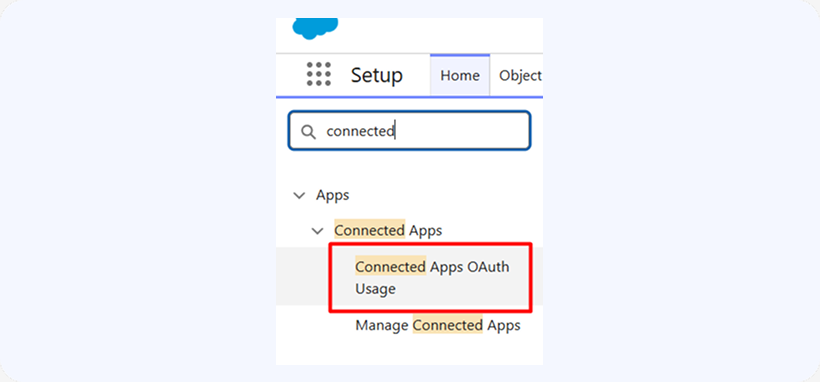 Connected Apps Oauth Usage