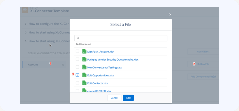 Associate spreadsheet