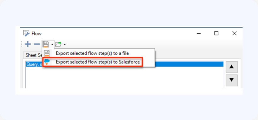 Export flow step