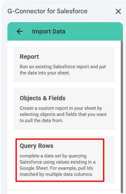 Query rows