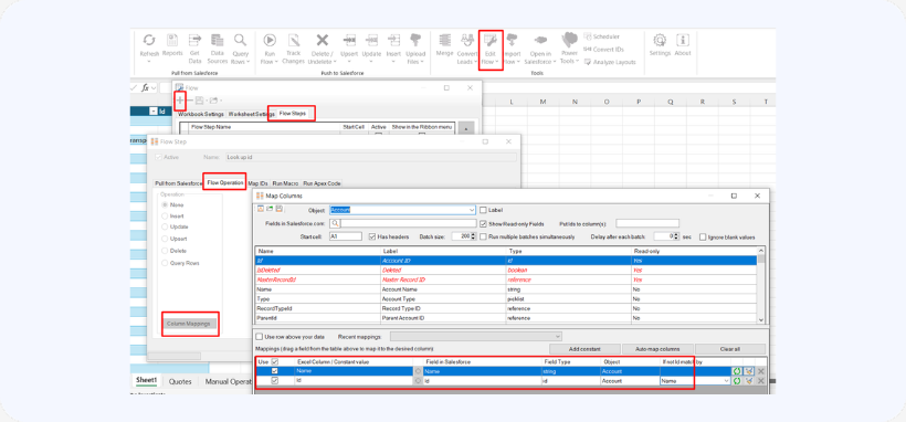 Configure the flow and mappings