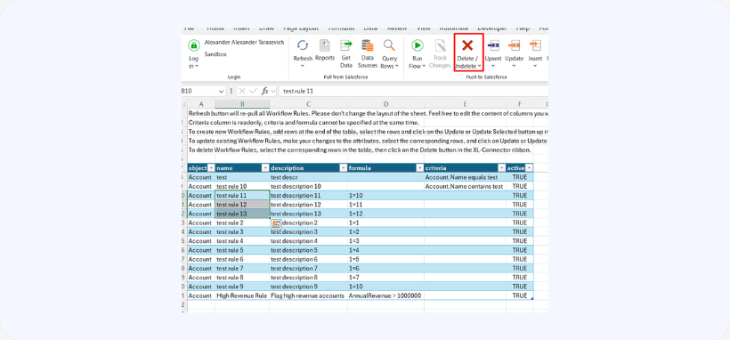 Delete Workflow Rules