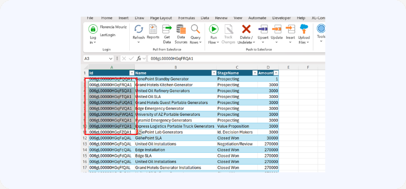 Select multiple record IDs