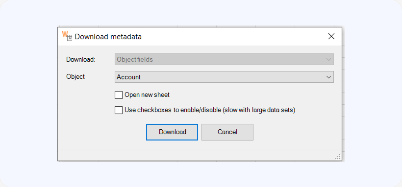 Download meatadata