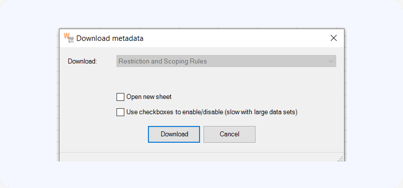 Download scoping rules