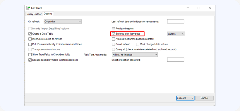 Enforce picklist values
