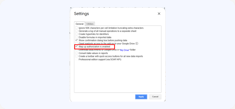 Enable Step-up authentication