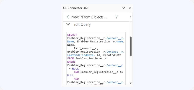 Edit query