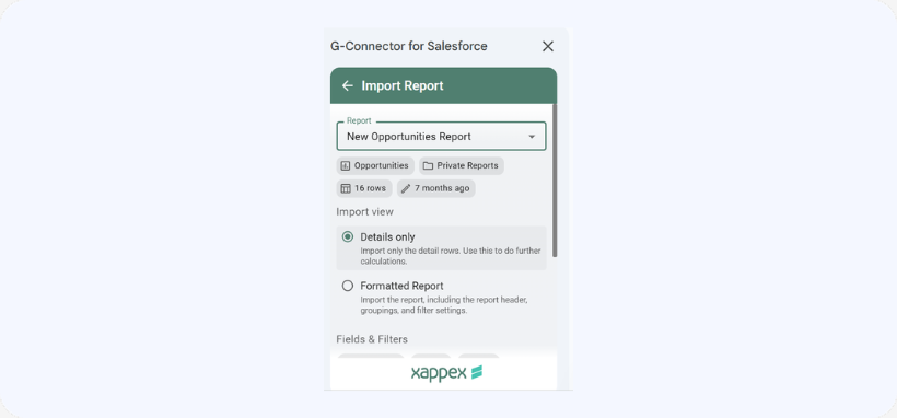 Select report