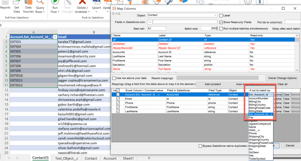 Match Salesforce relationships with any text field