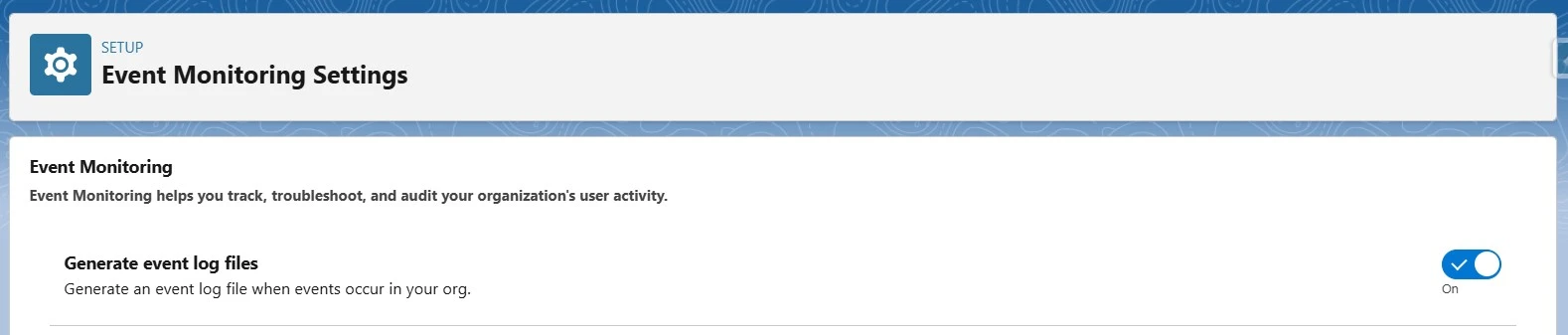 Salesforce Event Monitoring