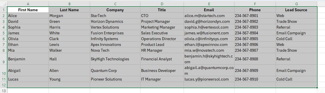 Prepare data in Excel