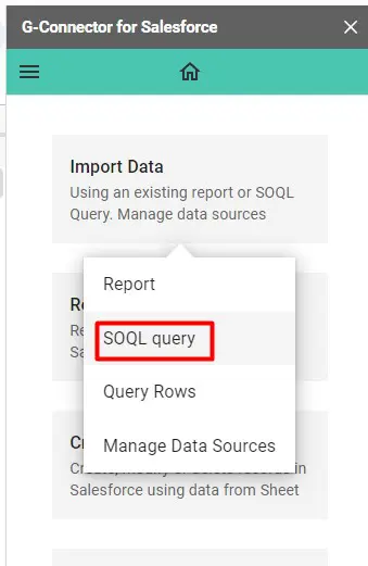 Retrieving Salesforce data with G-Connector