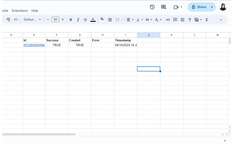 View Salesforce data saved in Google Drive