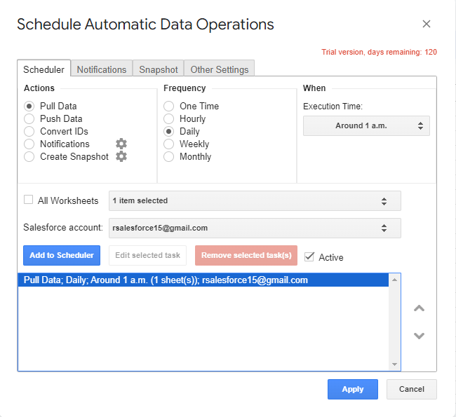 Schedule automatic data operations in Salesforce