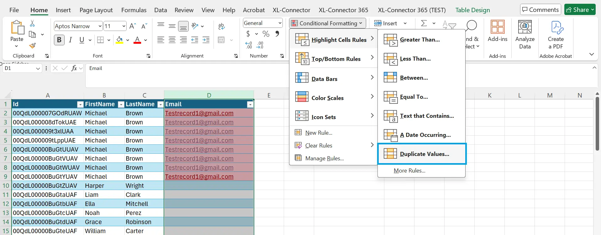 Manually Merge Duplicate Records in Spreadsheets