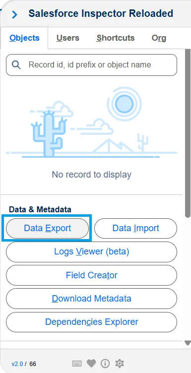 Open Data Export in the Salesforce Inspector Reloaded panel to query flow versions.